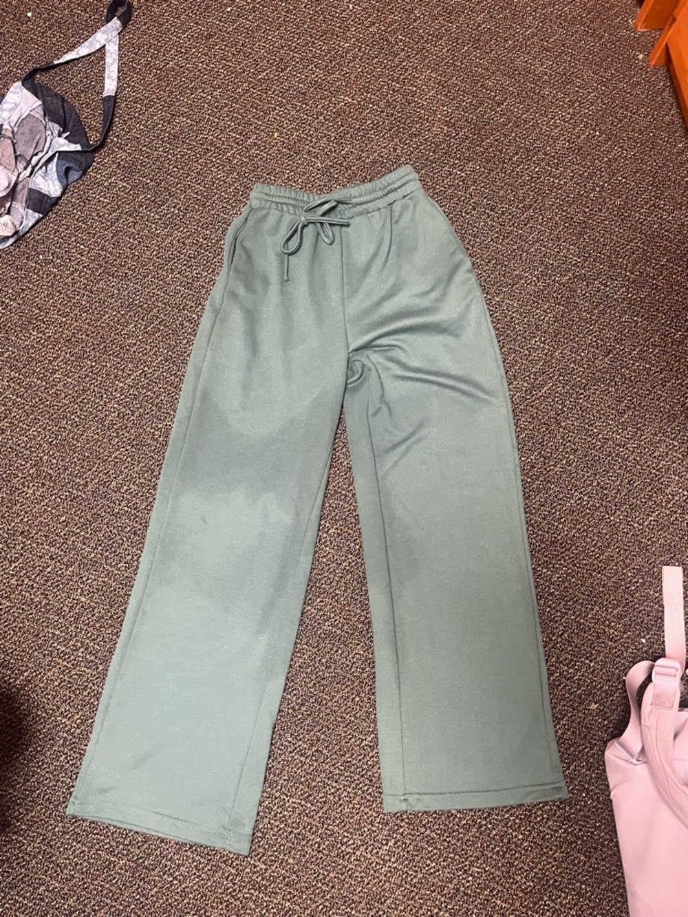 Women’s Wide-Leg Drawstring Pants - Green